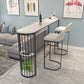 Marble Pub Table with Specialty Table Top Double Pedestal Table- 41.3" H Clearhalo 'Bar Furniture' 'Bar Tables' 'bar_tables' 'furn' 'furn_bar_tables' 'Furniture' 'furniture_bar_tables' 'Kitchen & Dining Furniture' 4691963