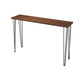 Solid Wood Counter Table with Rectangle Table Top Black Legs Table - 41.3" H Brown Without Chairs Clearhalo 'Bar Furniture' 'Bar Tables' 'bar_tables' 'furn' 'furn_bar_tables' 'Furniture' 'furniture_bar_tables' 'Kitchen & Dining Furniture' 4691974