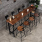 Wood Cocktail Bar Table with Rectangle Table Top Black Trestle Table - 41.3" H 102.4"L x 15.7"W x 41.3"H Brown Without Chairs Clearhalo 'Bar Furniture' 'Bar Tables' 'bar_tables' 'furn' 'furn_bar_tables' 'Furniture' 'furniture_bar_tables' 'Kitchen & Dining Furniture' 4692004