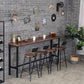 Wood Cocktail Bar Table with Rectangle Table Top Black Trestle Table - 41.3" H Clearhalo 'Bar Furniture' 'Bar Tables' 'bar_tables' 'furn' 'furn_bar_tables' 'Furniture' 'furniture_bar_tables' 'Kitchen & Dining Furniture' 4692010