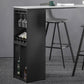 Marble Table with Rectangle Table Top Black Double Pedestal Table- 41.3" H Clearhalo 'Bar Furniture' 'Bar Tables' 'bar_tables' 'furn' 'furn_bar_tables' 'Furniture' 'furniture_bar_tables' 'Kitchen & Dining Furniture' 'kitchen&dining_furn' 'kitchen' 4692031