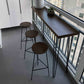 Industrial Solid Wood Pub Table with Rectangle Table Top Legs Table - 41.3" H Black Without Chairs Clearhalo 'Bar Furniture' 'Bar Tables' 'bar_tables' 'furn' 'furn_bar_tables' 'Furniture' 'furniture_bar_tables' 'Kitchen & Dining Furniture' 4692083