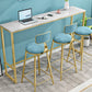 Marble Bistro Bar Table with Rectangle Table Top Trestle Table - 41.3" H Clearhalo 'Bar Furniture' 'Bar Tables' 'bar_tables' 'furn' 'furn_bar_tables' 'Furniture' 'furniture_bar_tables' 'Kitchen & Dining Furniture' 4692097