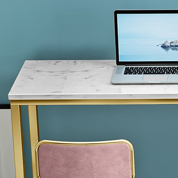 Marble Bistro Bar Table with Rectangle Table Top Trestle Table - 41.3" H Clearhalo 'Bar Furniture' 'Bar Tables' 'bar_tables' 'furn' 'furn_bar_tables' 'Furniture' 'furniture_bar_tables' 'Kitchen & Dining Furniture' 4692103