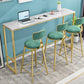 Marble Bistro Bar Table with Rectangle Table Top Trestle Table - 41.3" H Clearhalo 'Bar Furniture' 'Bar Tables' 'bar_tables' 'furn' 'furn_bar_tables' 'Furniture' 'furniture_bar_tables' 'Kitchen & Dining Furniture' 4692104