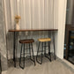 Solid Wood Counter Table with Rectangle Table Top Legs Table - 41.3" H 63"L x 15.7"W x 41.3"H Brown Without Chairs Clearhalo 'Bar Furniture' 'Bar Tables' 'bar_tables' 'furn' 'furn_bar_tables' 'Furniture' 'furniture_bar_tables' 'Kitchen & Dining Furniture' 4692146