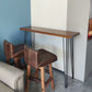 Solid Wood Counter Table with Rectangle Table Top Legs Table - 41.3" H 55.1"L x 15.7"W x 41.3"H Brown Without Chairs Clearhalo 'Bar Furniture' 'Bar Tables' 'bar_tables' 'furn' 'furn_bar_tables' 'Furniture' 'furniture_bar_tables' 'Kitchen & Dining Furniture' 4692147