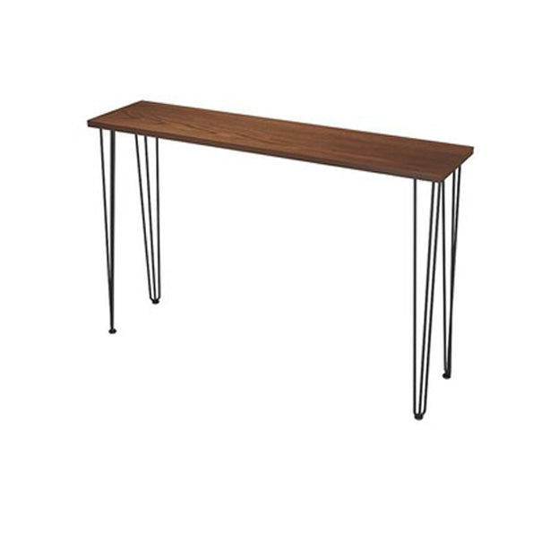 Solid Wood Counter Table with Rectangle Table Top Legs Table - 41.3" H Brown Without Chairs Clearhalo 'Bar Furniture' 'Bar Tables' 'bar_tables' 'furn' 'furn_bar_tables' 'Furniture' 'furniture_bar_tables' 'Kitchen & Dining Furniture' 4692150