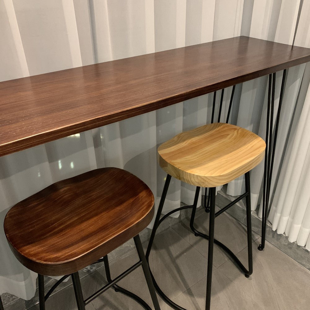 Solid Wood Counter Table with Rectangle Table Top Legs Table - 41.3" H Clearhalo 'Bar Furniture' 'Bar Tables' 'bar_tables' 'furn' 'furn_bar_tables' 'Furniture' 'furniture_bar_tables' 'Kitchen & Dining Furniture' 4692151