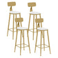 Scandinavian Round Low Back Counter Stools Upholstered Bar Stools with Cushion White 4 Piece Set Clearhalo 'Bar Furniture' 'Bar Stools' 'bar_stools' 'furn' 'furn_bar_stools' 'furniture_bar_stools' 'Kitchen & Dining Furniture' 'kitchen&dining_furn' 'kitchen' 'kitchen_furn' Furniture' 4692163