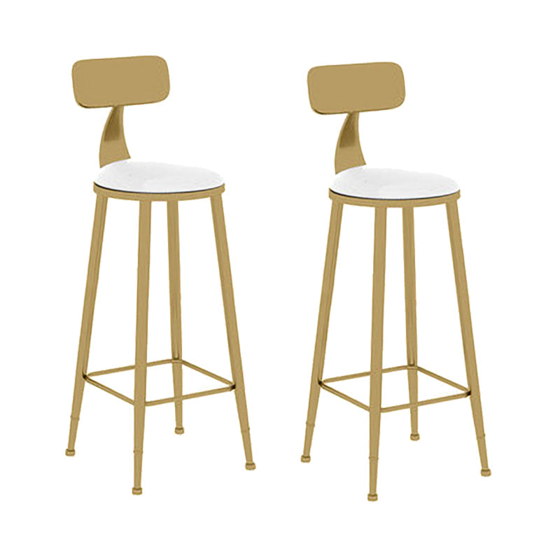 Scandinavian Round Low Back Counter Stools Upholstered Bar Stools with Cushion Clearhalo 'Bar Furniture' 'Bar Stools' 'bar_stools' 'furn' 'furn_bar_stools' 'furniture_bar_stools' 'Kitchen & Dining Furniture' 'kitchen&dining_furn' 'kitchen' 'kitchen_furn' Furniture' 4692170