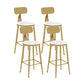 Scandinavian Round Low Back Counter Stools Upholstered Bar Stools with Cushion White 4 Piece Set Short Stool(18"H) Clearhalo 'Bar Furniture' 'Bar Stools' 'bar_stools' 'furn' 'furn_bar_stools' 'furniture_bar_stools' 'Kitchen & Dining Furniture' 'kitchen&dining_furn' 'kitchen' 'kitchen_furn' Furniture' 4692175