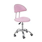Leather Swivel Adjustable Height Bar Stool Matte Finish Home Low Back Stool Pink 1 Piece Short Stool(22"H) Clearhalo 'Bar Furniture' 'Bar Stools' 'bar_stools' 'furn' 'furn_bar_stools' 'furniture_bar_stools' 'Kitchen & Dining Furniture' 'kitchen&dining_furn' 'kitchen' 'kitchen_furn' Furniture' 4692241