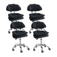Leather Swivel Adjustable Height Bar Stool Matte Finish Home Low Back Stool Black 4 Piece Set Counter Stool (23.5"H) Clearhalo 'Bar Furniture' 'Bar Stools' 'bar_stools' 'furn' 'furn_bar_stools' 'furniture_bar_stools' 'Kitchen & Dining Furniture' 'kitchen&dining_furn' 'kitchen' 'kitchen_furn' Furniture' 4692251