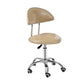 Leather Swivel Adjustable Height Bar Stool Matte Finish Home Low Back Stool Beige 1 Piece Short Stool(22"H) Clearhalo 'Bar Furniture' 'Bar Stools' 'bar_stools' 'furn' 'furn_bar_stools' 'furniture_bar_stools' 'Kitchen & Dining Furniture' 'kitchen&dining_furn' 'kitchen' 'kitchen_furn' Furniture' 4692263
