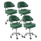 Leather Swivel Adjustable Height Bar Stool Matte Finish Home Low Back Stool Green 4 Piece Set Counter Stool (23.5"H) Clearhalo 'Bar Furniture' 'Bar Stools' 'bar_stools' 'furn' 'furn_bar_stools' 'furniture_bar_stools' 'Kitchen & Dining Furniture' 'kitchen&dining_furn' 'kitchen' 'kitchen_furn' Furniture' 4692273