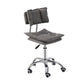 Leather Swivel Adjustable Height Bar Stool Matte Finish Home Low Back Stool Dark Gray 1 Piece Short Stool(22"H) Clearhalo 'Bar Furniture' 'Bar Stools' 'bar_stools' 'furn' 'furn_bar_stools' 'furniture_bar_stools' 'Kitchen & Dining Furniture' 'kitchen&dining_furn' 'kitchen' 'kitchen_furn' Furniture' 4692290