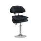 Leather Swivel Adjustable Height Bar Stool Matte Finish Home Low Back Stool Black 1 Piece Bar Stool(33"H) Clearhalo 'Bar Furniture' 'Bar Stools' 'bar_stools' 'furn' 'furn_bar_stools' 'furniture_bar_stools' 'Kitchen & Dining Furniture' 'kitchen&dining_furn' 'kitchen' 'kitchen_furn' Furniture' 4692293