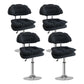 Leather Swivel Adjustable Height Bar Stool Matte Finish Home Low Back Stool Black 4 Piece Set Bar Stool(33"H) Clearhalo 'Bar Furniture' 'Bar Stools' 'bar_stools' 'furn' 'furn_bar_stools' 'furniture_bar_stools' 'Kitchen & Dining Furniture' 'kitchen&dining_furn' 'kitchen' 'kitchen_furn' Furniture' 4692295