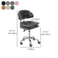 Leather Swivel Adjustable Height Bar Stool Matte Finish Home Low Back Stool Clearhalo 'Bar Furniture' 'Bar Stools' 'bar_stools' 'furn' 'furn_bar_stools' 'furniture_bar_stools' 'Kitchen & Dining Furniture' 'kitchen&dining_furn' 'kitchen' 'kitchen_furn' Furniture' 4692297