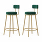 Scandinavian Design Upholstered Armless Stools for Home Low Back Barstools with Metal Legs Green 2 Piece Set Clearhalo 'Bar Furniture' 'Bar Stools' 'bar_stools' 'furn' 'furn_bar_stools' 'furniture_bar_stools' 'Kitchen & Dining Furniture' 'kitchen&dining_furn' 'kitchen' 'kitchen_furn' Furniture' 4692300