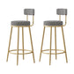 Scandinavian Design Upholstered Armless Stools for Home Low Back Barstools with Metal Legs Black White 2 Piece Set Clearhalo 'Bar Furniture' 'Bar Stools' 'bar_stools' 'furn' 'furn_bar_stools' 'furniture_bar_stools' 'Kitchen & Dining Furniture' 'kitchen&dining_furn' 'kitchen' 'kitchen_furn' Furniture' 4692301