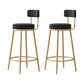 Scandinavian Design Upholstered Armless Stools for Home Low Back Barstools with Metal Legs Black 2 Piece Set Clearhalo 'Bar Furniture' 'Bar Stools' 'bar_stools' 'furn' 'furn_bar_stools' 'furniture_bar_stools' 'Kitchen & Dining Furniture' 'kitchen&dining_furn' 'kitchen' 'kitchen_furn' Furniture' 4692305