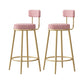 Scandinavian Design Upholstered Armless Stools for Home Low Back Barstools with Metal Legs Pink 2 Piece Set Clearhalo 'Bar Furniture' 'Bar Stools' 'bar_stools' 'furn' 'furn_bar_stools' 'furniture_bar_stools' 'Kitchen & Dining Furniture' 'kitchen&dining_furn' 'kitchen' 'kitchen_furn' Furniture' 4692309