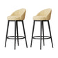 Scandinavian Upholstered Footrest Bar Stool Low Back Home Velvet Matte Finish Stool Beige 2 Piece Set Clearhalo 'Bar Furniture' 'Bar Stools' 'bar_stools' 'furn' 'furn_bar_stools' 'furniture_bar_stools' 'Kitchen & Dining Furniture' 'kitchen&dining_furn' 'kitchen' 'kitchen_furn' Furniture' 4692321