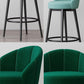 Scandinavian Upholstered Footrest Bar Stool Low Back Home Velvet Matte Finish Stool Clearhalo 'Bar Furniture' 'Bar Stools' 'bar_stools' 'furn' 'furn_bar_stools' 'furniture_bar_stools' 'Kitchen & Dining Furniture' 'kitchen&dining_furn' 'kitchen' 'kitchen_furn' Furniture' 4692328