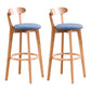 Scandinavian Upholstered Footrest Low Back Stool 27.55'' Beechwood Bar Stool Wood Blue 2 Piece Set Clearhalo 'Bar Furniture' 'Bar Stools' 'bar_stools' 'furn' 'furn_bar_stools' 'furniture_bar_stools' 'Kitchen & Dining Furniture' 'kitchen&dining_furn' 'kitchen' 'kitchen_furn' Furniture' 4692370