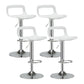 Contemporary Adjustable Height Swivel Bar Stool Home Plastic Footrest Stool Gloss White 4 Piece Set Counter Stool (23.5"H) Clearhalo 'Bar Furniture' 'Bar Stools' 'bar_stools' 'furn' 'furn_bar_stools' 'furniture_bar_stools' 'Kitchen & Dining Furniture' 'kitchen&dining_furn' 'kitchen' 'kitchen_furn' Furniture' 4692393