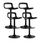 Contemporary Adjustable Height Swivel Bar Stool Home Plastic Footrest Stool Black 4 Piece Set Counter Stool (23.5"H) Clearhalo 'Bar Furniture' 'Bar Stools' 'bar_stools' 'furn' 'furn_bar_stools' 'furniture_bar_stools' 'Kitchen & Dining Furniture' 'kitchen&dining_furn' 'kitchen' 'kitchen_furn' Furniture' 4692395