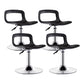 Contemporary Adjustable Height Swivel Bar Stool Home Plastic Footrest Stool Gloss Black 4 Piece Set Short Stool (16" H) Clearhalo 'Bar Furniture' 'Bar Stools' 'bar_stools' 'furn' 'furn_bar_stools' 'furniture_bar_stools' 'Kitchen & Dining Furniture' 'kitchen&dining_furn' 'kitchen' 'kitchen_furn' Furniture' 4692397