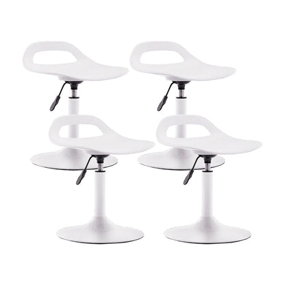 Contemporary Adjustable Height Swivel Bar Stool Home Plastic Footrest Stool White 4 Piece Set Short Stool (16" H) Clearhalo 'Bar Furniture' 'Bar Stools' 'bar_stools' 'furn' 'furn_bar_stools' 'furniture_bar_stools' 'Kitchen & Dining Furniture' 'kitchen&dining_furn' 'kitchen' 'kitchen_furn' Furniture' 4692401