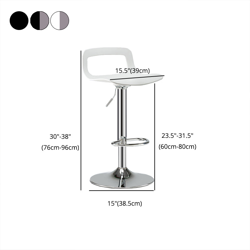 Contemporary Adjustable Height Swivel Bar Stool Home Plastic Footrest Stool Clearhalo 'Bar Furniture' 'Bar Stools' 'bar_stools' 'furn' 'furn_bar_stools' 'furniture_bar_stools' 'Kitchen & Dining Furniture' 'kitchen&dining_furn' 'kitchen' 'kitchen_furn' Furniture' 4692408