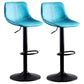 Adjustable Height Leather Footrest Bar Stool Matte Finish Home Low Back Stool Sky Blue 2 Piece Set Bar Stool(30"H) Clearhalo 'Bar Furniture' 'Bar Stools' 'bar_stools' 'furn' 'furn_bar_stools' 'furniture_bar_stools' 'Kitchen & Dining Furniture' 'kitchen&dining_furn' 'kitchen' 'kitchen_furn' Furniture' 4692513