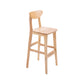 Contemporary Upholstered Footrest Low Back Stool Home Oak Wood Bar Stool Wood 1 Piece Clearhalo 'Bar Furniture' 'Bar Stools' 'bar_stools' 'furn' 'furn_bar_stools' 'furniture_bar_stools' 'Kitchen & Dining Furniture' 'kitchen&dining_furn' 'kitchen' 'kitchen_furn' Furniture' 4692550