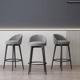 Matte Finish Footrest Upholstered Low Back Stool Scandinavian Velvet Bar Stool Clearhalo 'Bar Furniture' 'Bar Stools' 'bar_stools' 'furn' 'furn_bar_stools' 'furniture_bar_stools' 'Kitchen & Dining Furniture' 'kitchen&dining_furn' 'kitchen' 'kitchen_furn' Furniture' 4692657