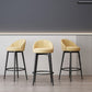 Matte Finish Footrest Upholstered Low Back Stool Scandinavian Velvet Bar Stool Clearhalo 'Bar Furniture' 'Bar Stools' 'bar_stools' 'furn' 'furn_bar_stools' 'furniture_bar_stools' 'Kitchen & Dining Furniture' 'kitchen&dining_furn' 'kitchen' 'kitchen_furn' Furniture' 4692659