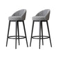 Matte Finish Footrest Upholstered Low Back Stool Scandinavian Velvet Bar Stool Grey 2 Piece Set Clearhalo 'Bar Furniture' 'Bar Stools' 'bar_stools' 'furn' 'furn_bar_stools' 'furniture_bar_stools' 'Kitchen & Dining Furniture' 'kitchen&dining_furn' 'kitchen' 'kitchen_furn' Furniture' 4692665