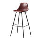 Contemporary Modern Metal Indoor Armless Stool Low Back Bar Stool Burgundy 1 Piece Clearhalo 'Bar Furniture' 'Bar Stools' 'bar_stools' 'furn' 'furn_bar_stools' 'furniture_bar_stools' 'Kitchen & Dining Furniture' 'kitchen&dining_furn' 'kitchen' 'kitchen_furn' Furniture' 4692673