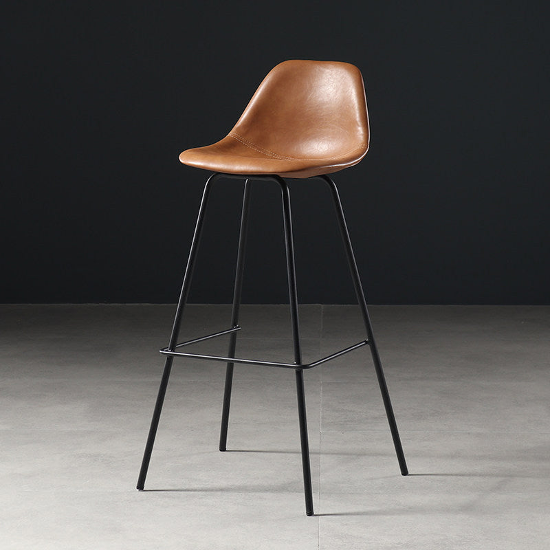Contemporary Modern Metal Indoor Armless Stool Low Back Bar Stool Clearhalo 'Bar Furniture' 'Bar Stools' 'bar_stools' 'furn' 'furn_bar_stools' 'furniture_bar_stools' 'Kitchen & Dining Furniture' 'kitchen&dining_furn' 'kitchen' 'kitchen_furn' Furniture' 4692674