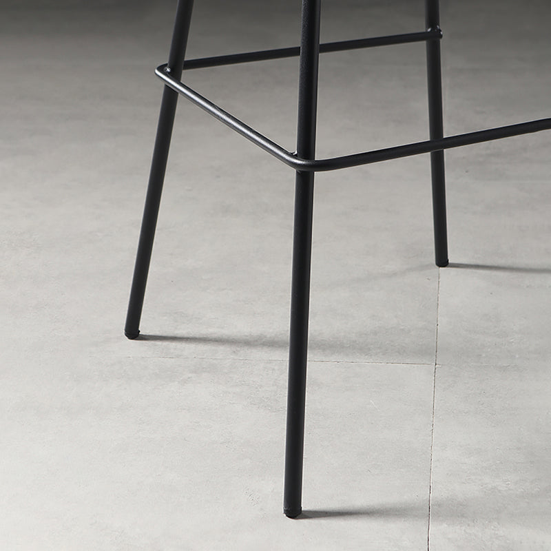 Contemporary Modern Metal Indoor Armless Stool Low Back Bar Stool Clearhalo 'Bar Furniture' 'Bar Stools' 'bar_stools' 'furn' 'furn_bar_stools' 'furniture_bar_stools' 'Kitchen & Dining Furniture' 'kitchen&dining_furn' 'kitchen' 'kitchen_furn' Furniture' 4692680