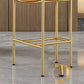 Glam Low Back Bar and Counter Stool Square Stool with 4 Gold Legs Clearhalo 'Bar Furniture' 'Bar Stools' 'bar_stools' 'furn' 'furn_bar_stools' 'furniture_bar_stools' 'Kitchen & Dining Furniture' 'kitchen&dining_furn' 'kitchen' 'kitchen_furn' Furniture' 4692693