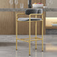 Glam Low Back Bar and Counter Stool Square Stool with 4 Gold Legs Clearhalo 'Bar Furniture' 'Bar Stools' 'bar_stools' 'furn' 'furn_bar_stools' 'furniture_bar_stools' 'Kitchen & Dining Furniture' 'kitchen&dining_furn' 'kitchen' 'kitchen_furn' Furniture' 4692696