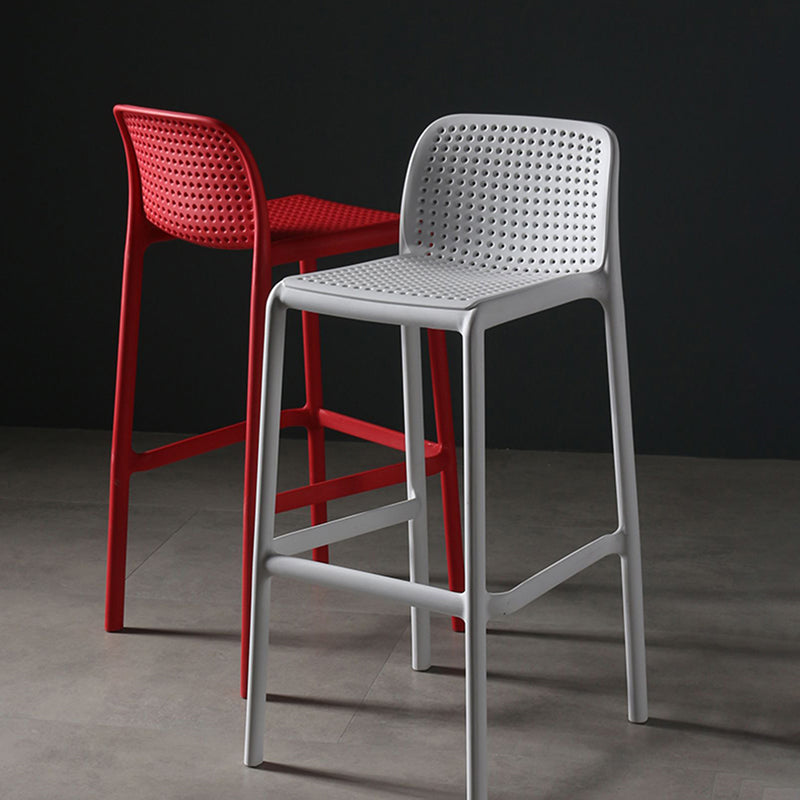 29.9 inch Plastic Contemporary Armless Stool Low Back Bar Stool for Restaurant Clearhalo 'Bar Furniture' 'Bar Stools' 'bar_stools' 'furn' 'furn_bar_stools' 'furniture_bar_stools' 'Kitchen & Dining Furniture' 'kitchen&dining_furn' 'kitchen' 'kitchen_furn' Furniture' 4692703