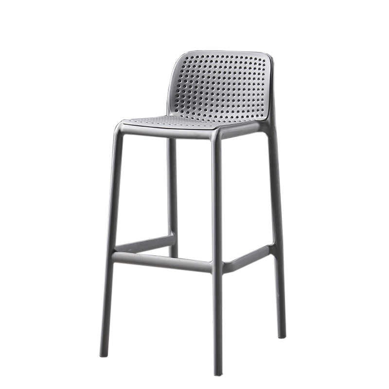29.9 inch Plastic Contemporary Armless Stool Low Back Bar Stool for Restaurant Grey 1 Piece Clearhalo 'Bar Furniture' 'Bar Stools' 'bar_stools' 'furn' 'furn_bar_stools' 'furniture_bar_stools' 'Kitchen & Dining Furniture' 'kitchen&dining_furn' 'kitchen' 'kitchen_furn' Furniture' 4692704