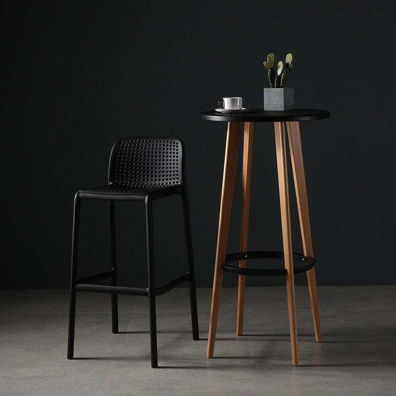 29.9 inch Plastic Contemporary Armless Stool Low Back Bar Stool for Restaurant Clearhalo 'Bar Furniture' 'Bar Stools' 'bar_stools' 'furn' 'furn_bar_stools' 'furniture_bar_stools' 'Kitchen & Dining Furniture' 'kitchen&dining_furn' 'kitchen' 'kitchen_furn' Furniture' 4692706