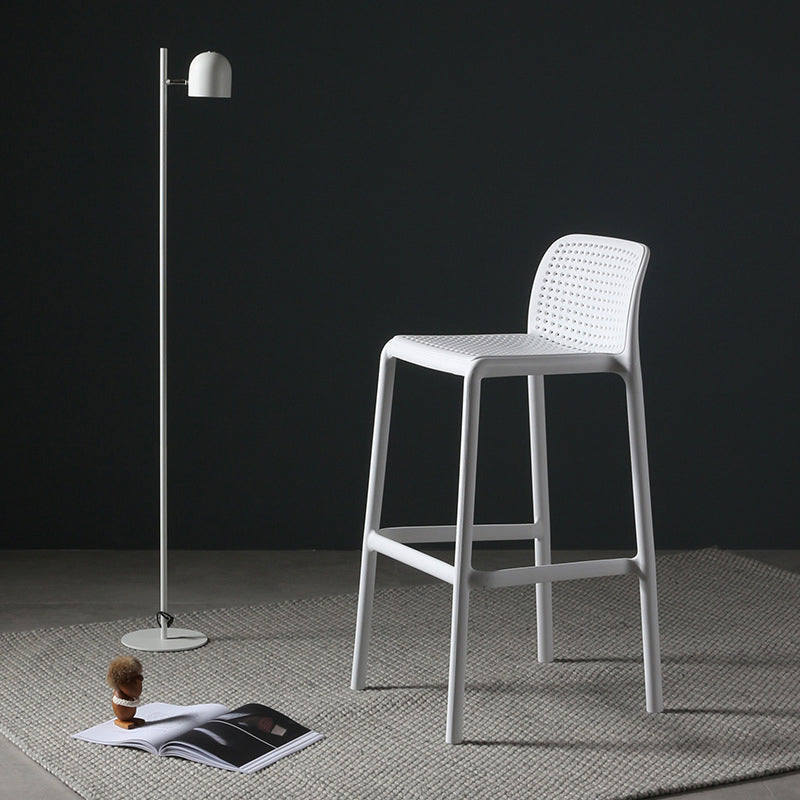 29.9 inch Plastic Contemporary Armless Stool Low Back Bar Stool for Restaurant Clearhalo 'Bar Furniture' 'Bar Stools' 'bar_stools' 'furn' 'furn_bar_stools' 'furniture_bar_stools' 'Kitchen & Dining Furniture' 'kitchen&dining_furn' 'kitchen' 'kitchen_furn' Furniture' 4692707